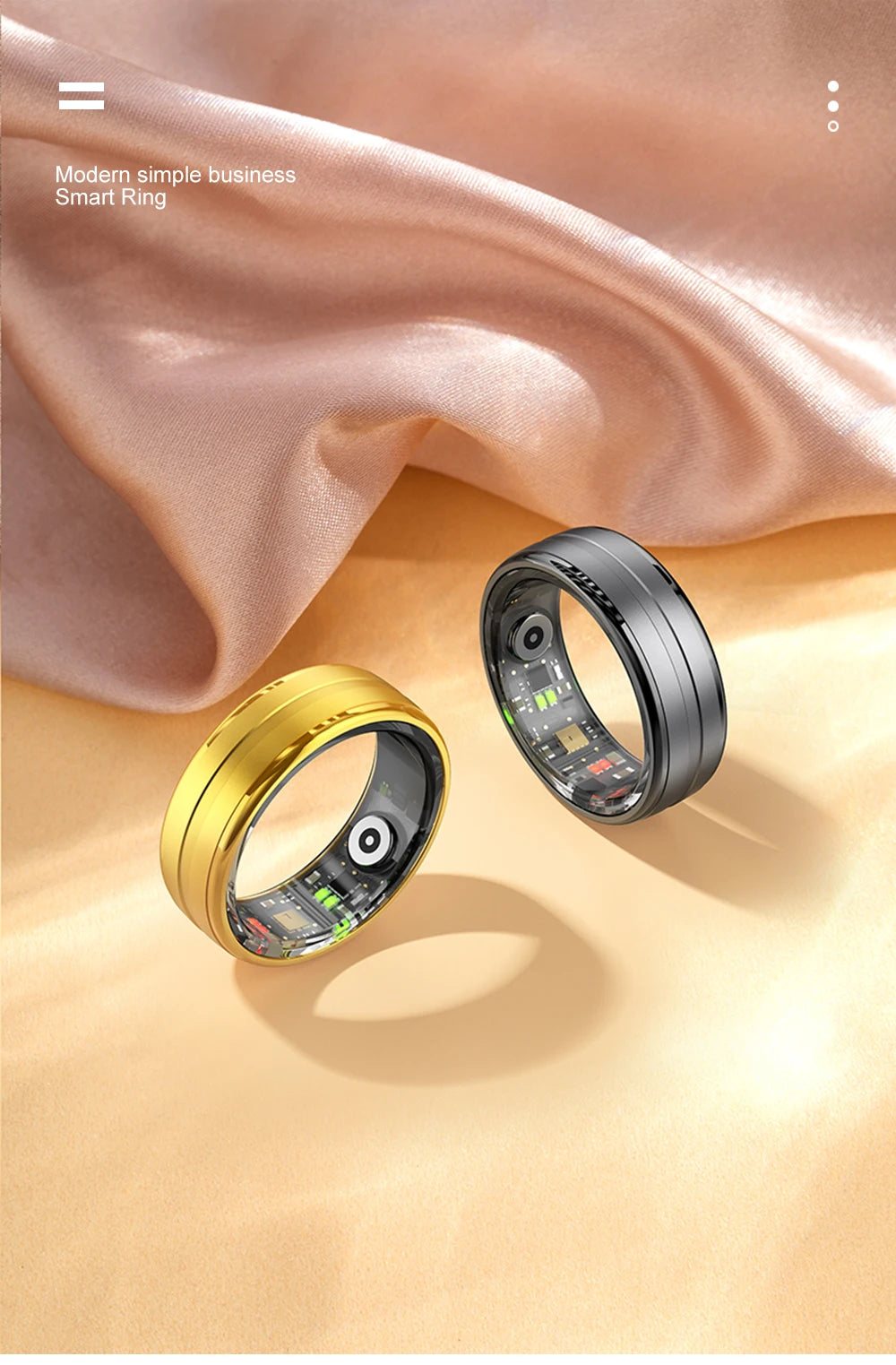 [2024] Smart Ring - R06 5ATM Waterproof, Multi-sport Mode